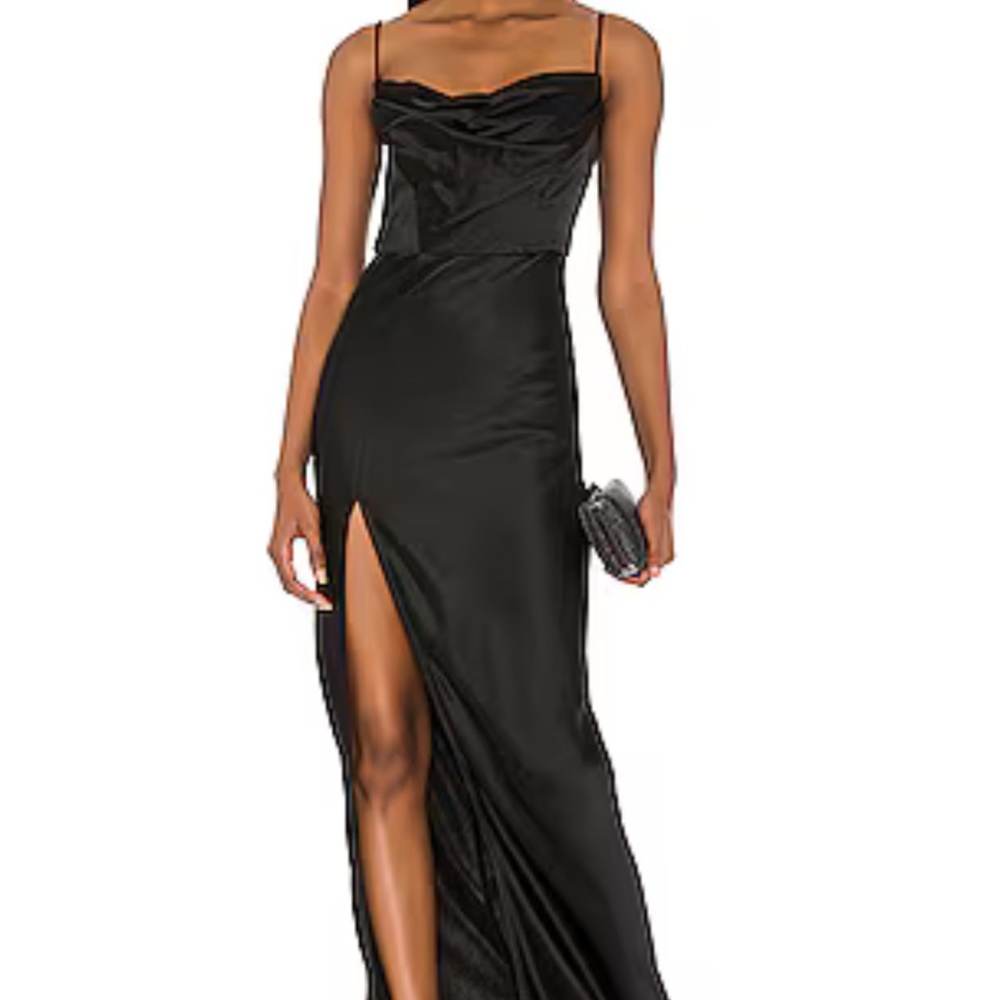 Nookie Dream Draped Gown in Black